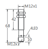 M12埋入式接近開關(guān)插件式