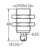 M30埋入式接近開(kāi)關(guān)插件式